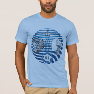 Konstgjord intelligens, robot, cyborg future t shirt