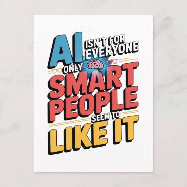 Konstgjord intelligens Smart People-citat Vykort (Framsida)