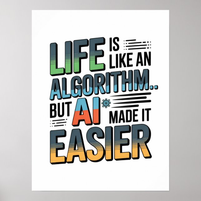 Konstgjord intelligensalgoritm Life Poster (Framsidan)