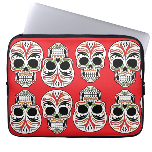 Konstgjord lackering i multifärgaden modern röd laptop fodral (Framsidan)