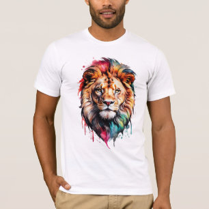 Konstgjord Lejon fet Stänk med vattentorent T Shirt