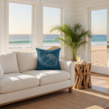 Konstgjord manetälldukskudde med handritad design