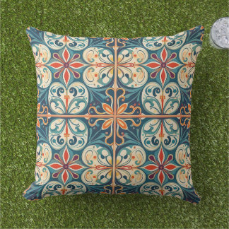 Konstgjord med kultur: Azulejo-design Kudde