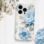 Konstgjord pastellblå Ro<br><div class="desc">Denna känsliga konstnärliga design har blek dammiga blå ro,  vilda blommor och vattenlevande blommar med lätt pastellsage på äggskans bakgrund.</div>