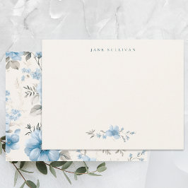 Konstgjord pastellblå Ro Anteckningskort