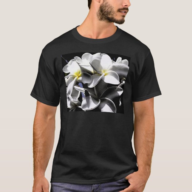 Konstgjord plumeria Flowers T-shirt (Framsida)