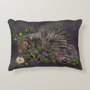 Konstgjord Porcupine Bouquet Nature Art Prydnadskudde