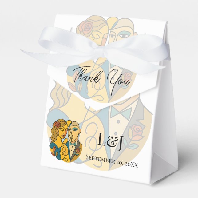 Konstgjord silhouette Destination Wedding Modern A Presentaskar (Framsidan Sidan)