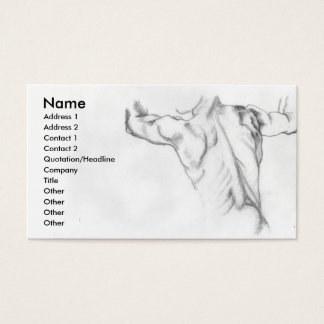Konstgjord skiss av en mans tillbaka visitkort