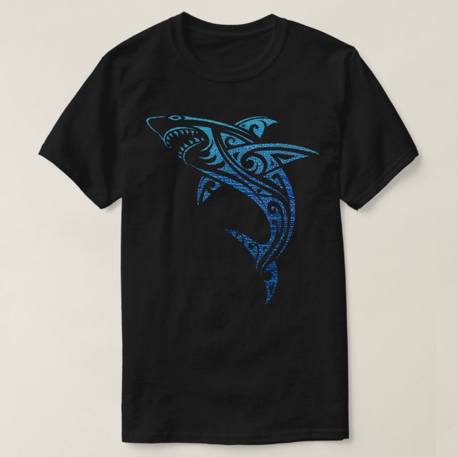 Konstgjord stamhaj Hawaiian Polynesian Tattoo V T Shirt (Design framsida)