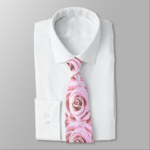 Konstgjord stor Blek Rosa ros Slips