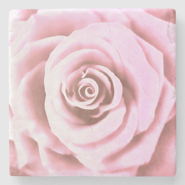 Konstgjord stor Blek Rosa ros Stenunderlägg (Framsidan)