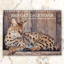 Konstgjord stor kattkalender kalender