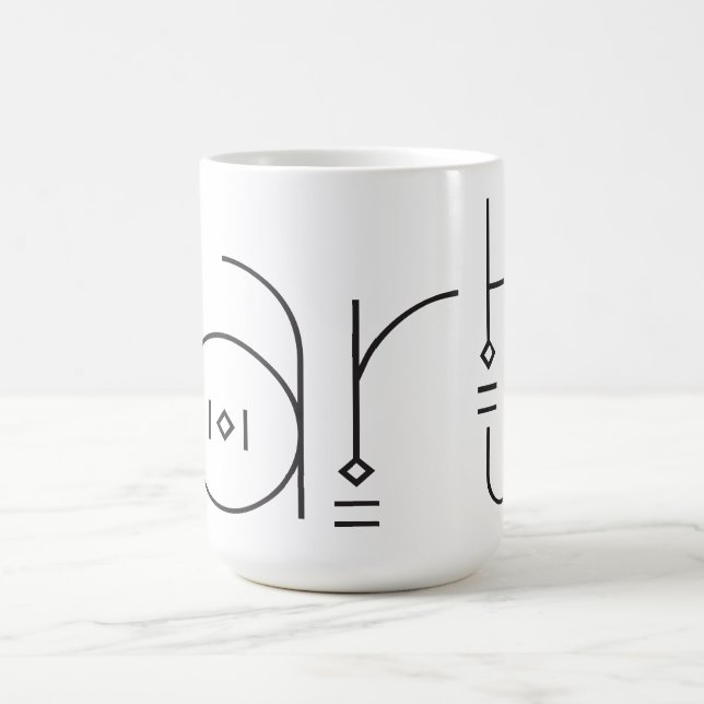 Konstgjord typografi ART Kaffemugg (Center)