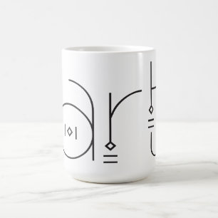 Konstgjord typografi ART Kaffemugg