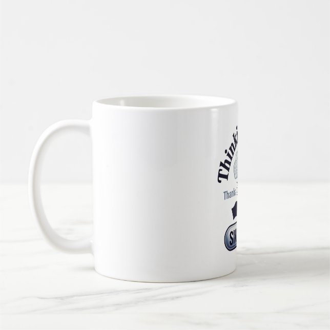 Konstgjord underrättelsetjänst Tankar Bigger Humor Kaffemugg (Vänster)