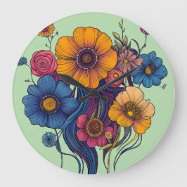 Konstgjord uppsättning vackra blommor stor klocka