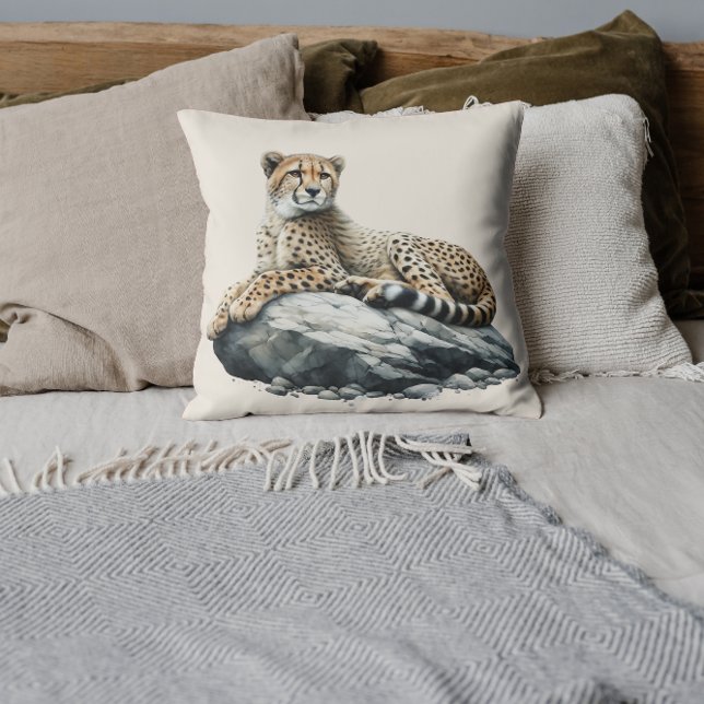 Konstgjord vattenfärg Cheetah Kudde (Skapare uppladdad)