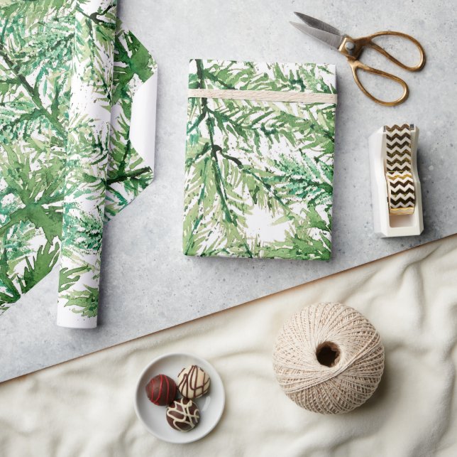 Konstgjord vattenfärg Hand-målad Träd Mönster Presentpapper (Hantverk)