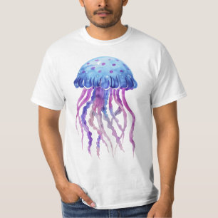 Konstgjord vattenfärgsfisk t shirt