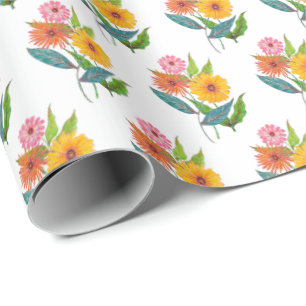 Konstgjord Zinnia Wildblomblomma Presentpapper