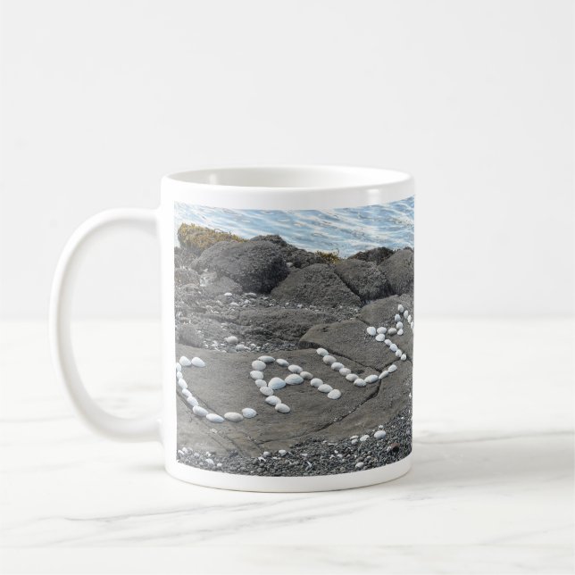 Konstgjorda snigelskal kaffemugg (Vänster)