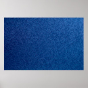 Konstgjort blått läder. Faux Läder struktur Poster