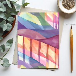 Konstglas | Abstrakt Färgrik Samtidskonst Vykort