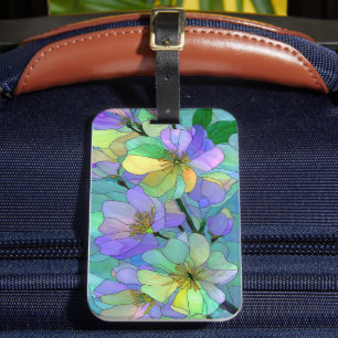 Konstglas Blommig Konst pastellfärgad Tillbehör Bagagebricka