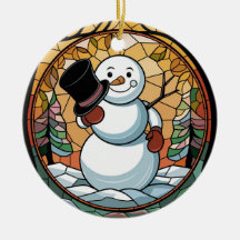 Konstglas, Snömannen i konstglas