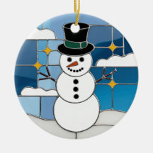 Konstglas, Snömannen i konstglas