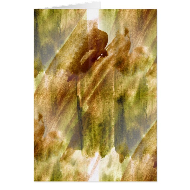 konstgrönt, brunt räcker målar seamless bakgrund hälsningskort (Framsidan)