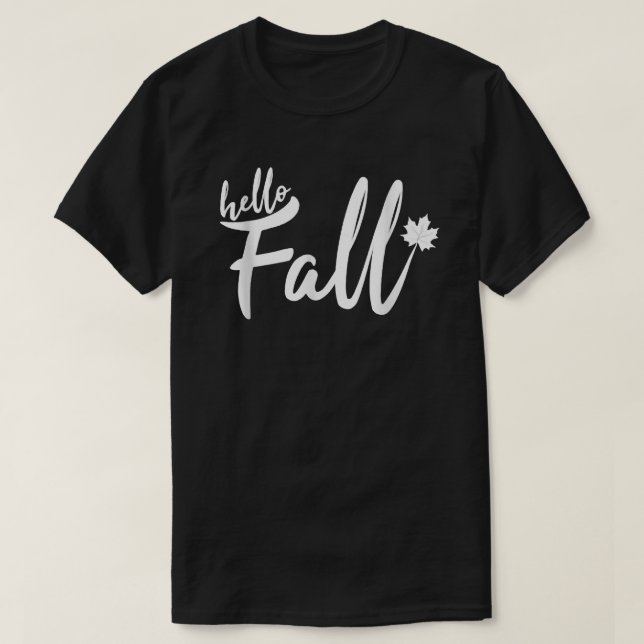 KönsThanksgiving KVINNOR Hej Fall Lämna Hösten  T Shirt (Design framsida)