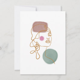 Konsthantkort för fina Ansikte-platta hälsningar Kort