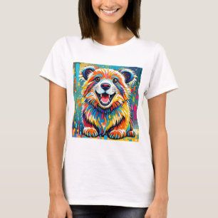 Konsthantverk för djur med fetstil, dynamisk t shirt