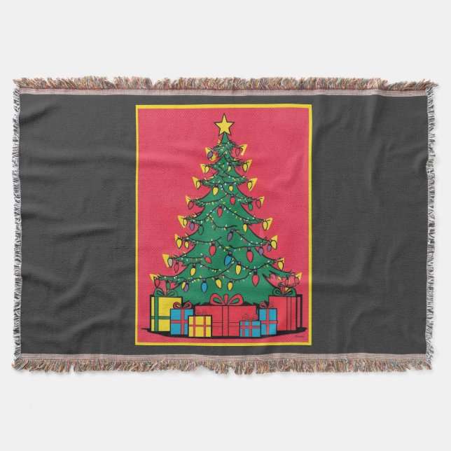 Konsthantverk för ett Julgran med Presenter Filt (Framsidan)