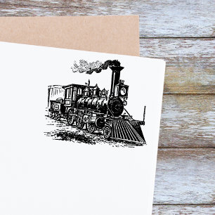 Konsthantverk och Scrapbooking Vintage Tåg Etsad K Stämpel