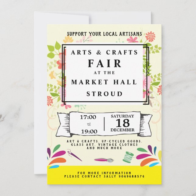 konsthantverkmässahantverket marknadsför inbjudningar (Framsida)