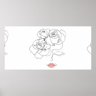 Konsthavare, konsthavare med blommor. poster