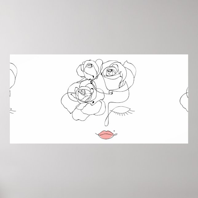 Konsthavare, konsthavare med blommor. poster (Framsidan)