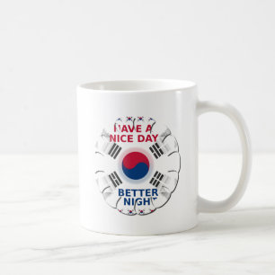 Konsthistorik: "Ha en trevlig dag" koreansk Flagga Kaffemugg