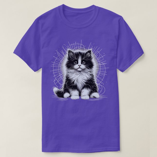 Konsthjälpdesignen för kattälskare, lustiga kattko t shirt (Design framsida)