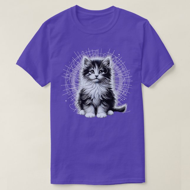 Konsthjälpdesignen för kattälskare, lustiga kattko t shirt (Design framsida)