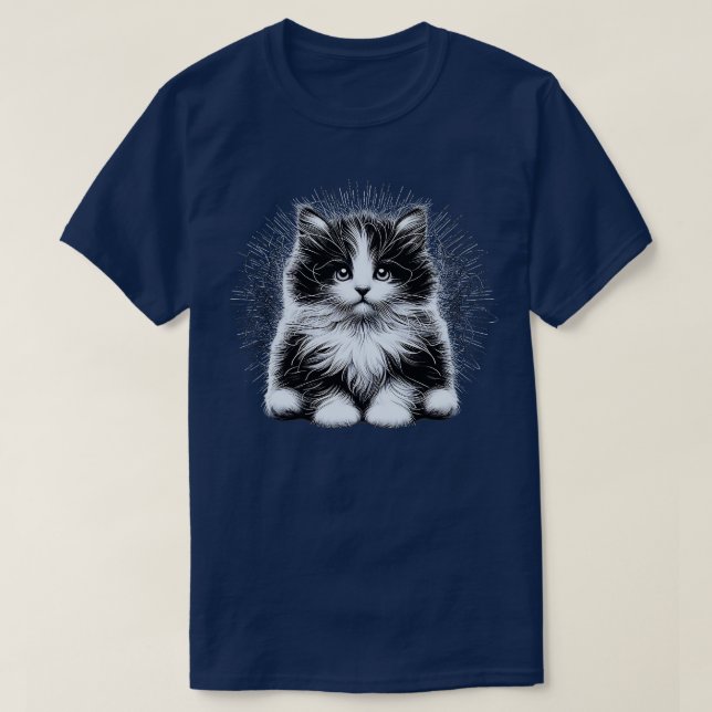 Konsthjälpdesignen för kattälskare, lustiga kattko t shirt (Design framsida)
