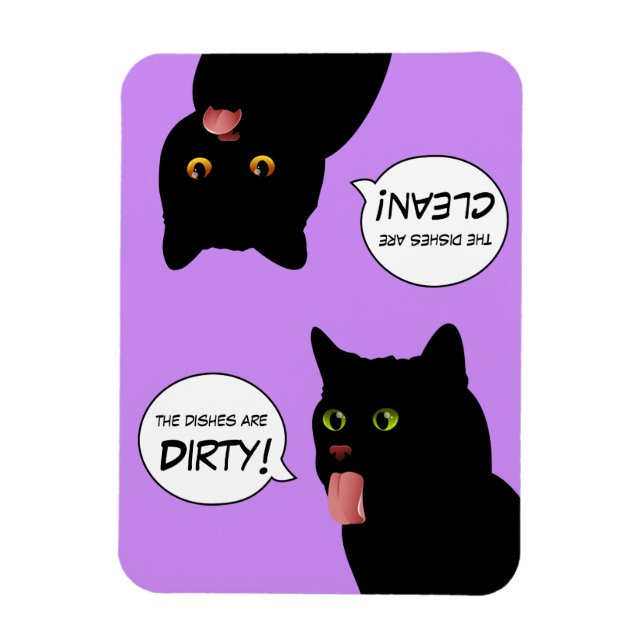 Konsthöljor är rena eller smutsiga katter magnet (Vertikal)