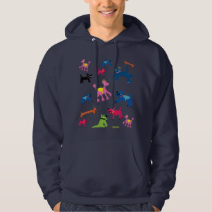 KonstHoodie: Galna Cornish hundar Hoodie