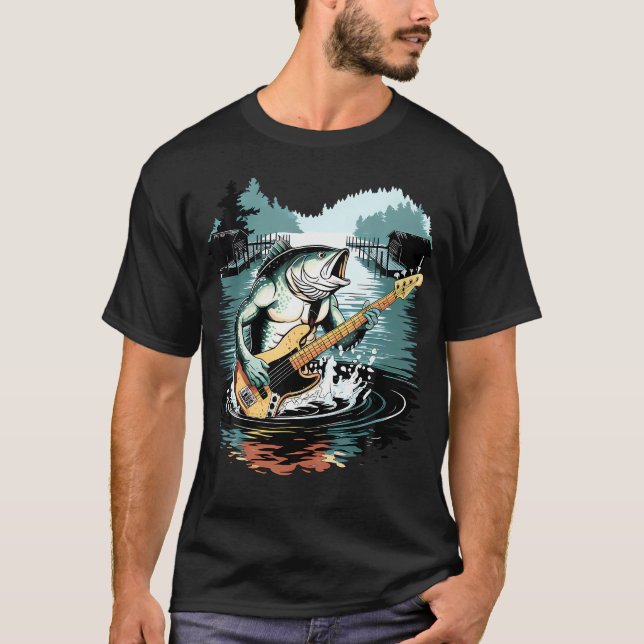 Konstig Abborre Spelar Elbas Rolig Förbannad M T Shirt (Framsida)