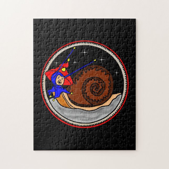 Konstig Alien Snigel vid Måne-pusslet Pussel (Vertikal)