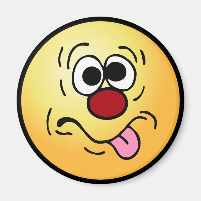 Konstig Ansikte Grumpey Magnet (Framsidan)