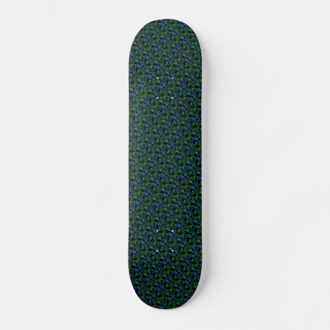 Konstig Artdeco i funky regnbågsstil Skateboard Bräda 21,5 Cm (Framsida)